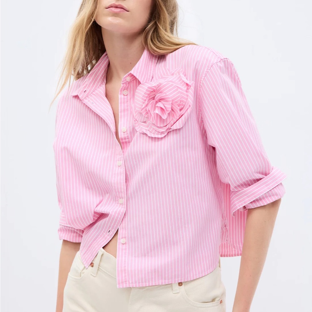 LoveShackFancy x Gap Crop Shirt